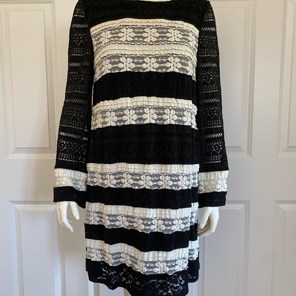 Twinset black and white lace dress, new with tags